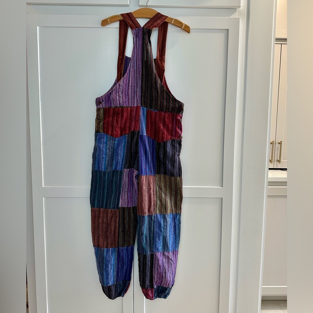 Patchwork overalls handmade, One size - Picture 3 of 9